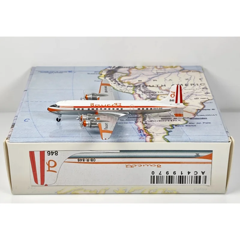 

AeroClassics литой под давлением масштаб 1/400 Fawcet Peru Airlines DC-6 OB-R-846 модель самолета из сплава, коллекция орнаментов, украшение