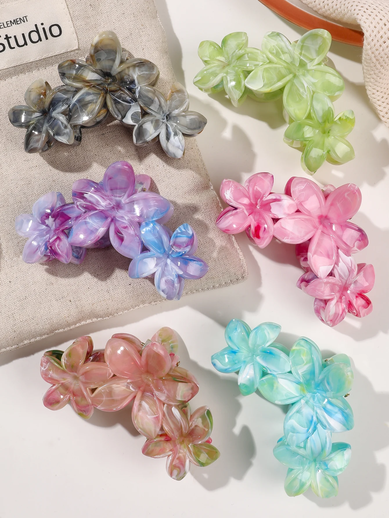 

Летняя заколка для волос с цветком для женщин, нескользящая сильная фиксация, милые пляжные аксессуары для волос в гавайском гибискусе для густых волос