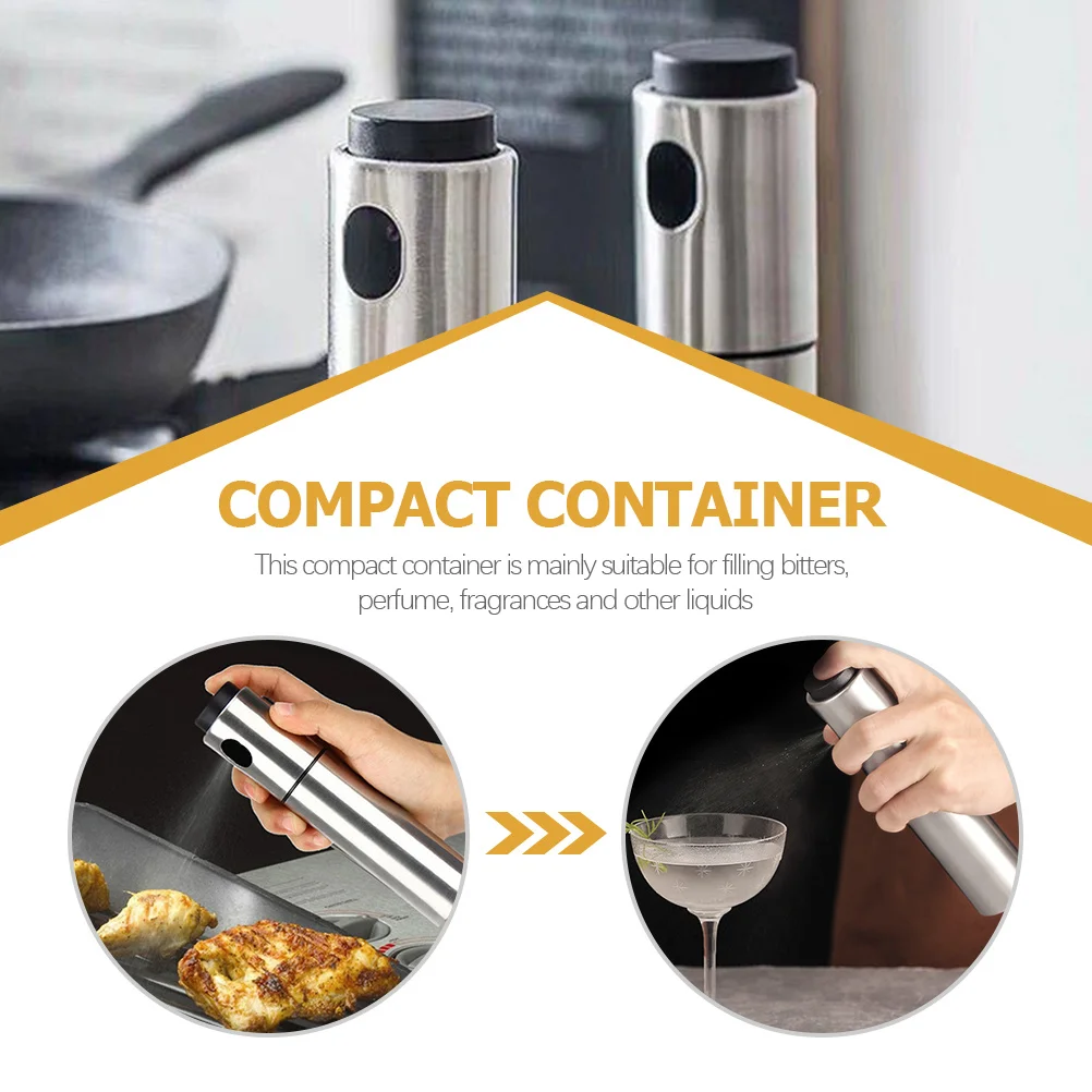 Spruzzatore Compatto in Acciaio Inox Ricaricabile per Cocktail, Oli Essenziali e Profumi da Viaggio