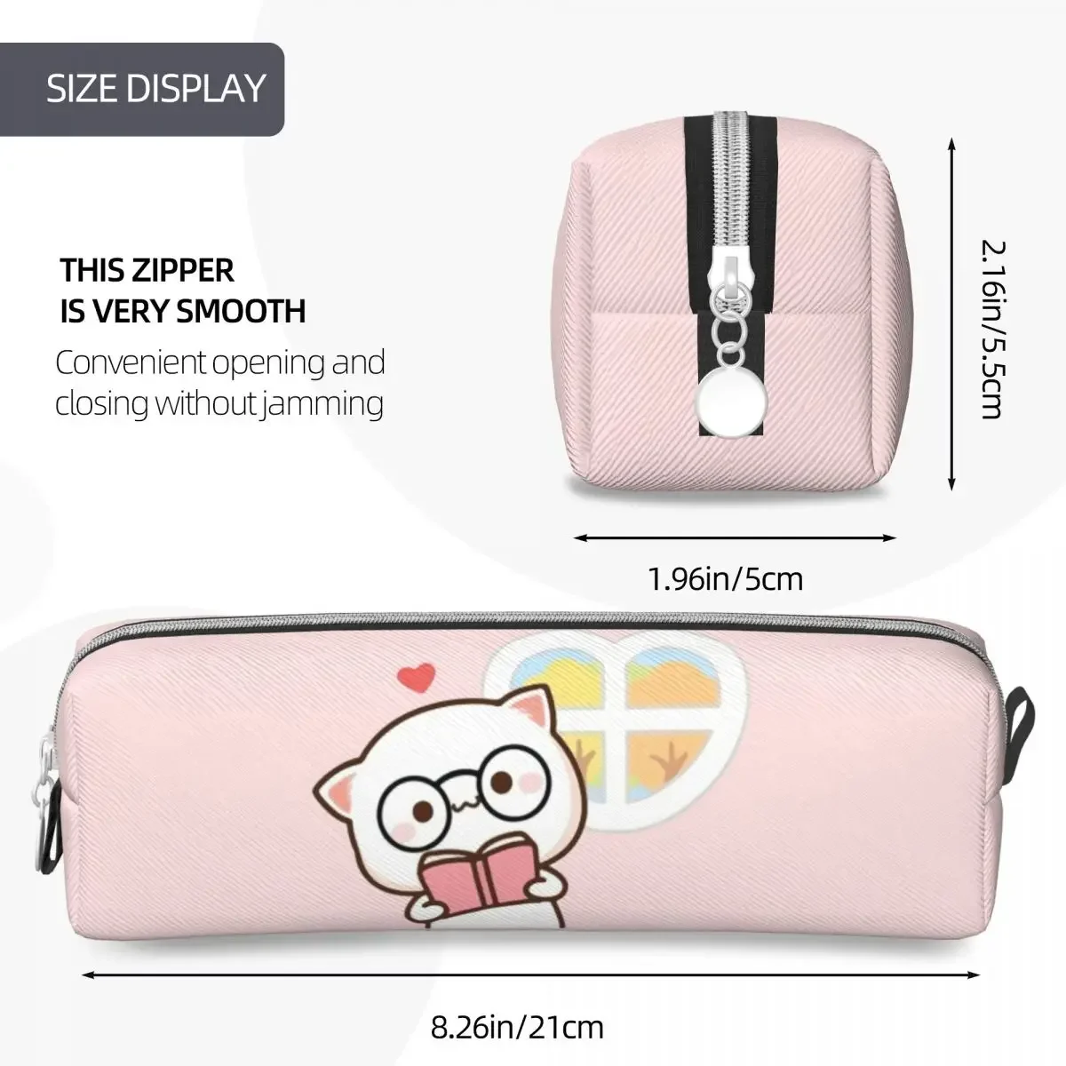 Classic Cute Mochi Peach Cat Pencil Case Kawaii Bear Pencil Box Pen Holder for Girl Boy Bag School Supplies Zipper Accessories