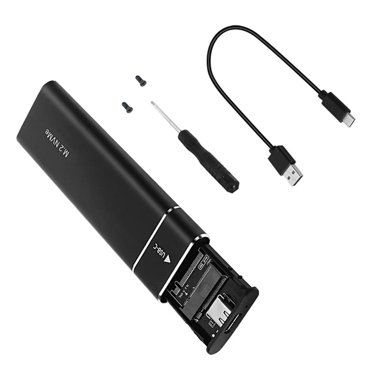 حاوية SR-M.2 SSD مزدوجة بسرعة 10 جيجابت في الثانية USB 3.1 تدعم مفاتيح إيثرنت للرسومات للكمبيوتر المحمول باللون الأسود