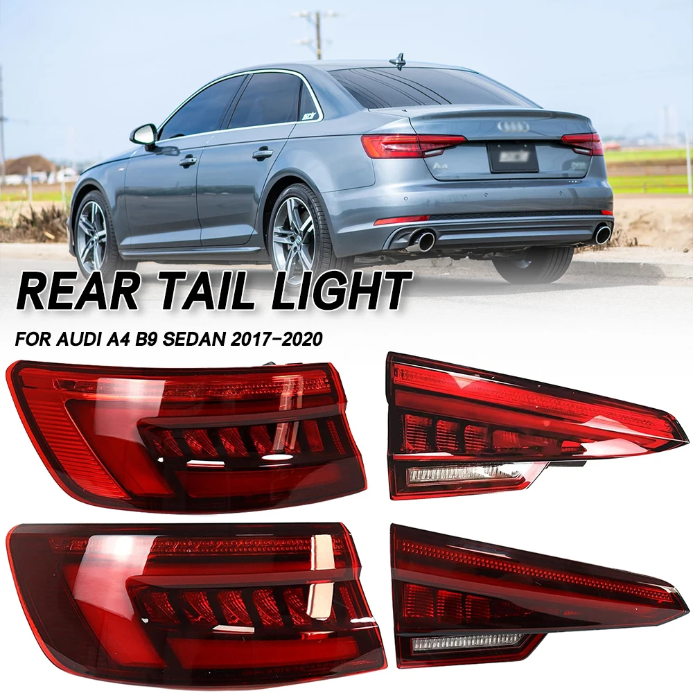 

Left/Right Side Car Tail light Rear Bumper Light Stop Brake Lamp Turn Signal Warning For Audi A4 B9 Sedan 2017 2018 2019 2020