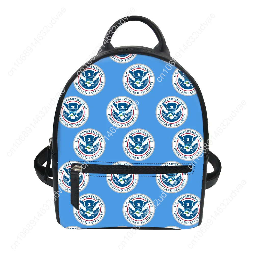 Homeland Security Investigations Backpack Purse Women Schoolbags Personalized Double Shoulder Bag Daypack Leather Bag Gift