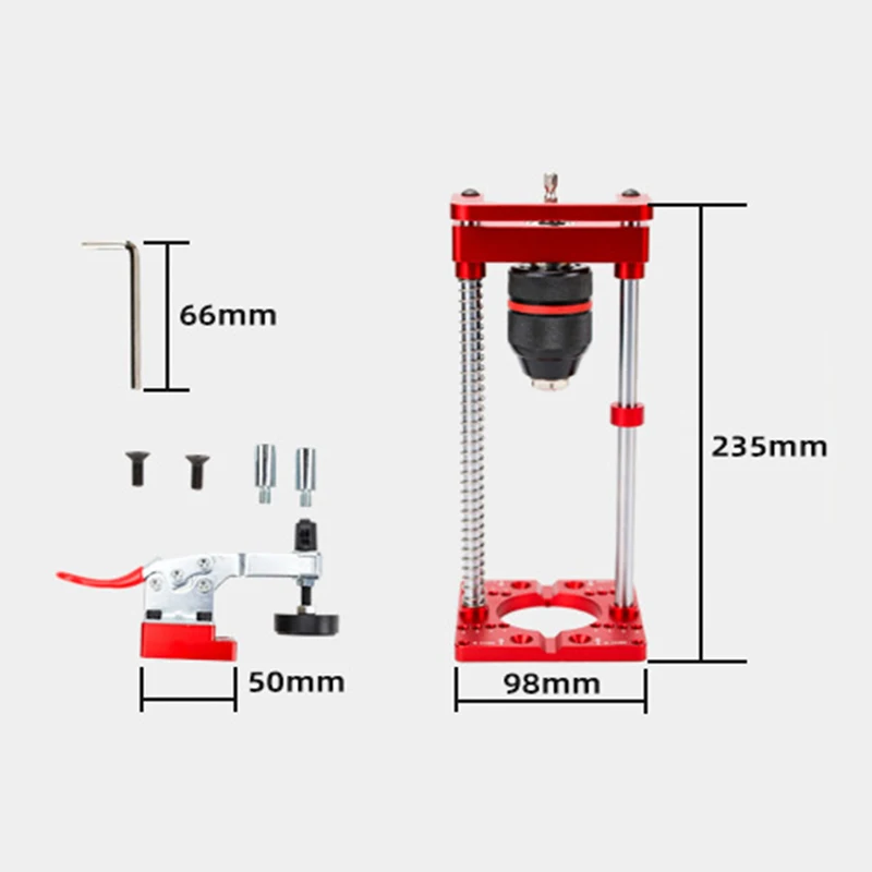 Handheld Electric Drill Bracket, Handheld Bench Drill Bracket Drilling Machine Woodworking 35 Hinge Hole Locator Tool