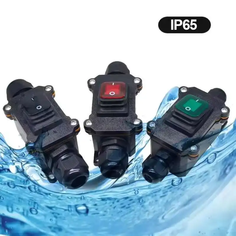 مقاوم للماء على إيقاف 2 موقف Dpst Rocker Kcd4 Ine Switch Box