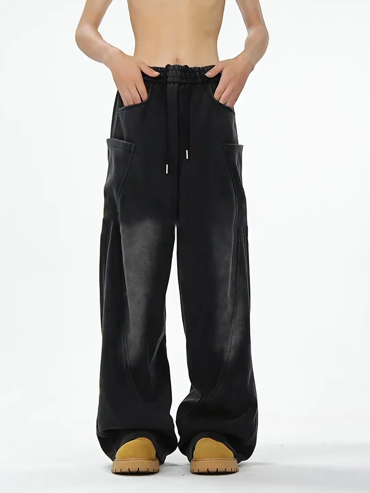 

Мужские спортивные брюки American Sle Heavyweight с изогнутым кроем, широкими штанинами и прямым силуэтом, осенне-зимние, повседневные, длинные