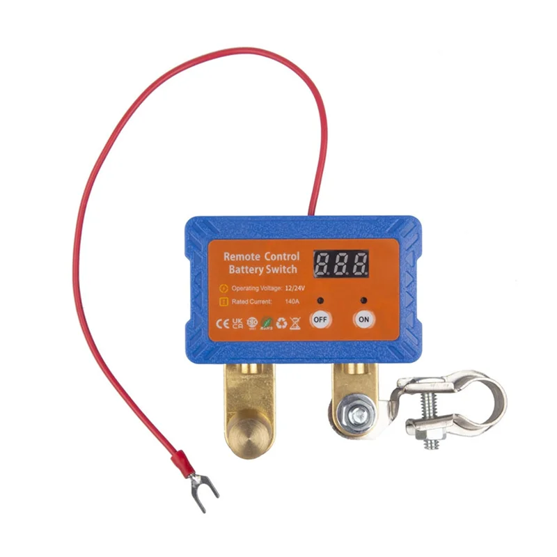 مفتاح البطارية للسيارة عن بعد قطع البطارية 12 فولت/24 فولت 140 أمبير للمركبات حتى 100 أمبير #5