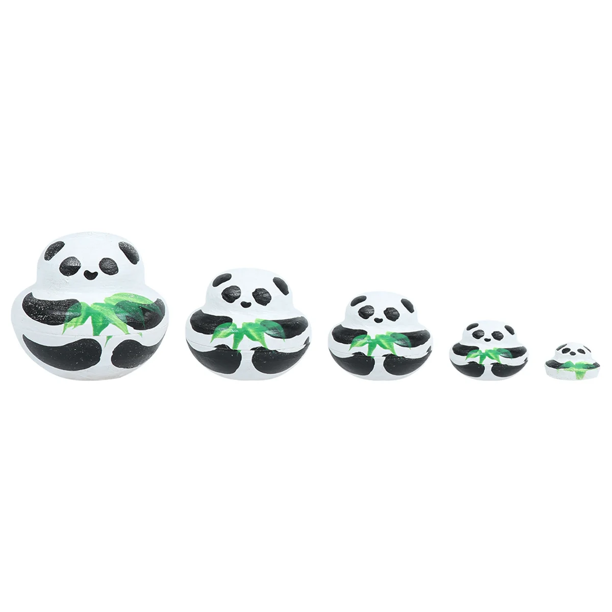 10 lagen houten cartoon nestende volwassenen huisdecoratie cadeau, Russische nestende panda Russisch