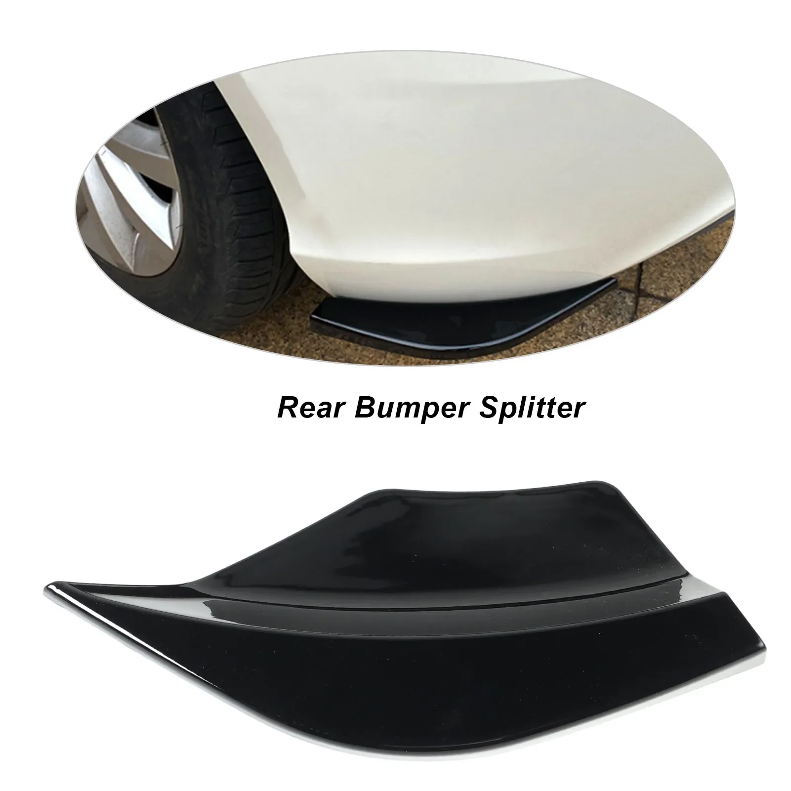 2pcs Car Rear Bumper Side Diffuser Splitter Lip Left Right Aerodynamic Replacement for Mercedes‑Benz A Class W176 2012-2018