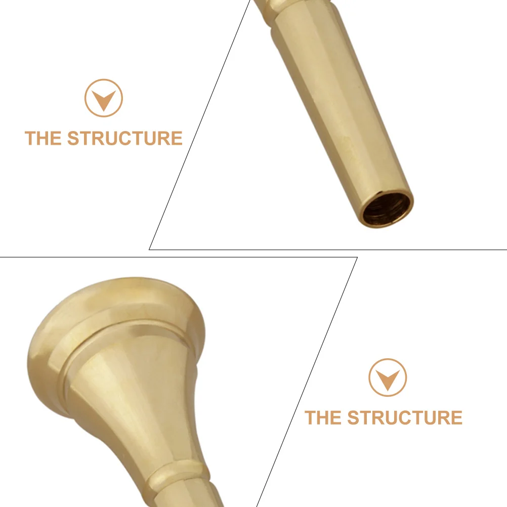 

Pure Copper Round Horn Mouth French Mouthpiece Flugelhorn Trumpet Remover for Decoration