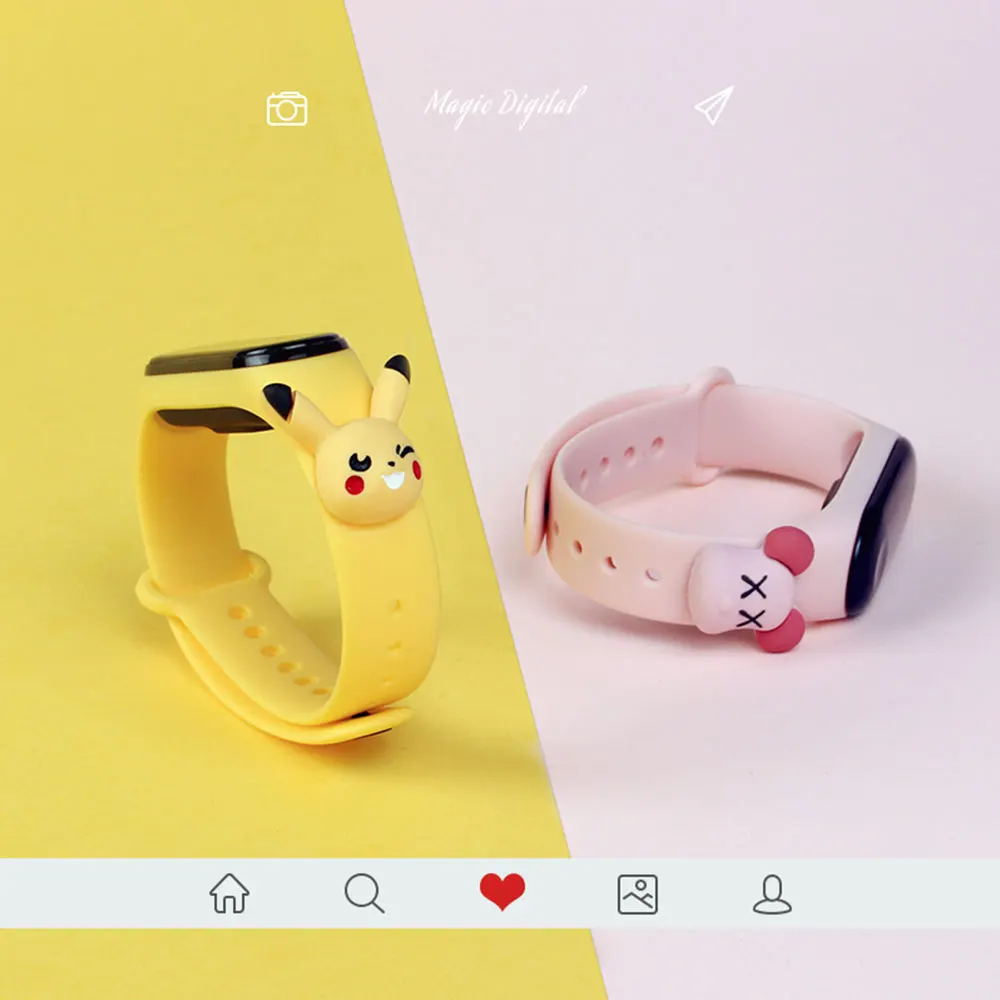 Ремешок для игрушек для Xiaomi Mi Band 6, спортивный силиконовый браслет для часов Miband band6 band4, ремешок для mi band 3 4 5