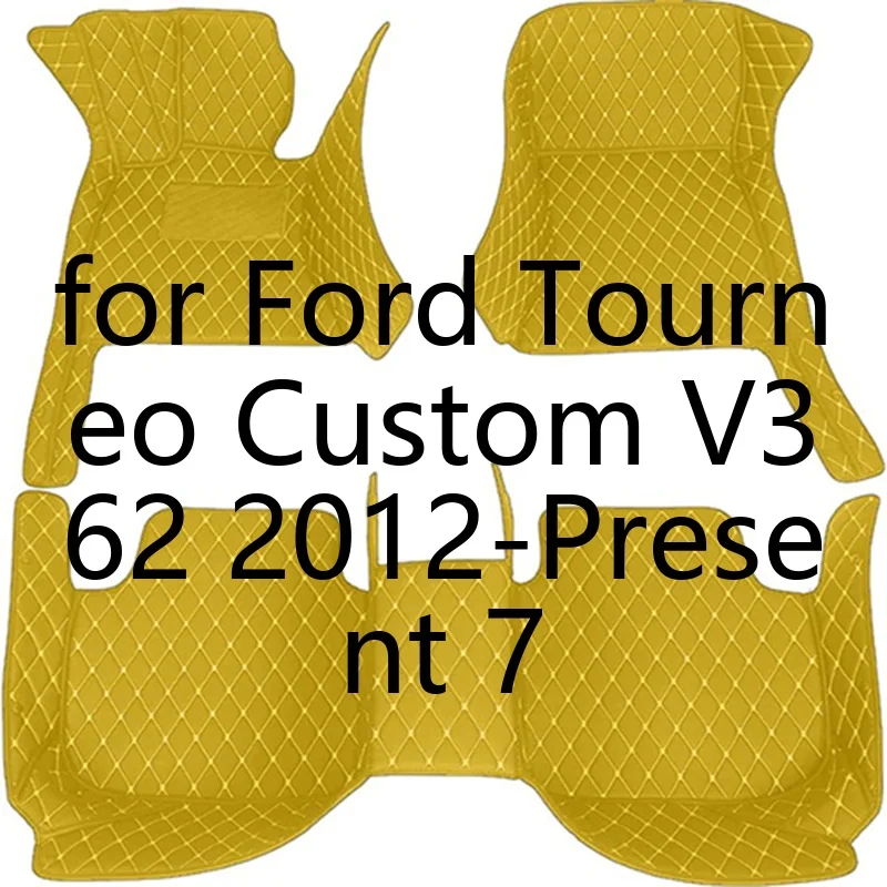 Allwetter-TPE-Fußmatten für Ford Tourneo Custom V362 2012-heute, 7-Sitzer, Luxus-PU-Leder, vollständige Abdeckung, rutschfeste Autoteppiche, Fußmatten, Auto-Innenausstattung, Autozubehör