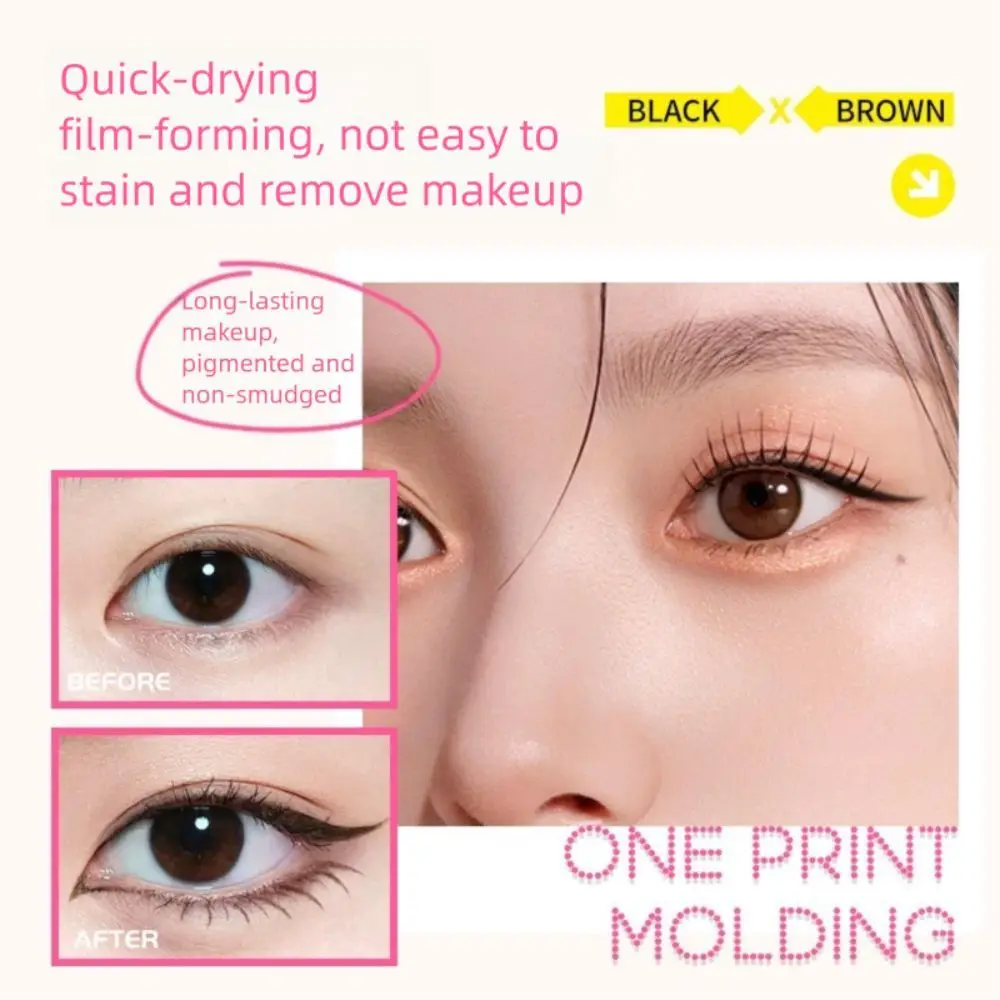 Nuevo sello delineador de ojos resistente al agua, delineador de ojos de Color negro de secado rápido, rotatorio, fácil de usar, lápiz delineador de ojos