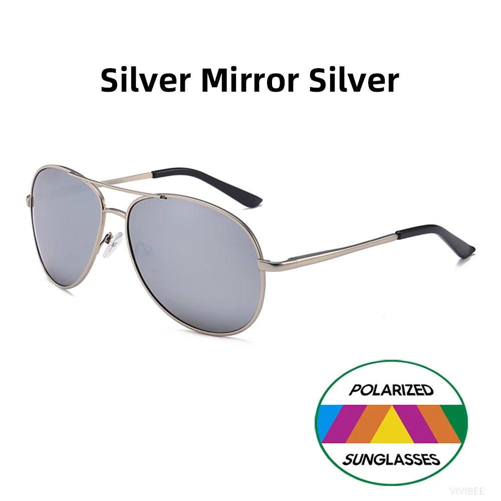 VIVIBEE Metall Polarisierte Sonnenbrille Männer Pilot Spiegel Luftfahrt Fahren Brille Klassische Angeln mit UV400 Frauen Vintage Sonnenbrille – Detail 13