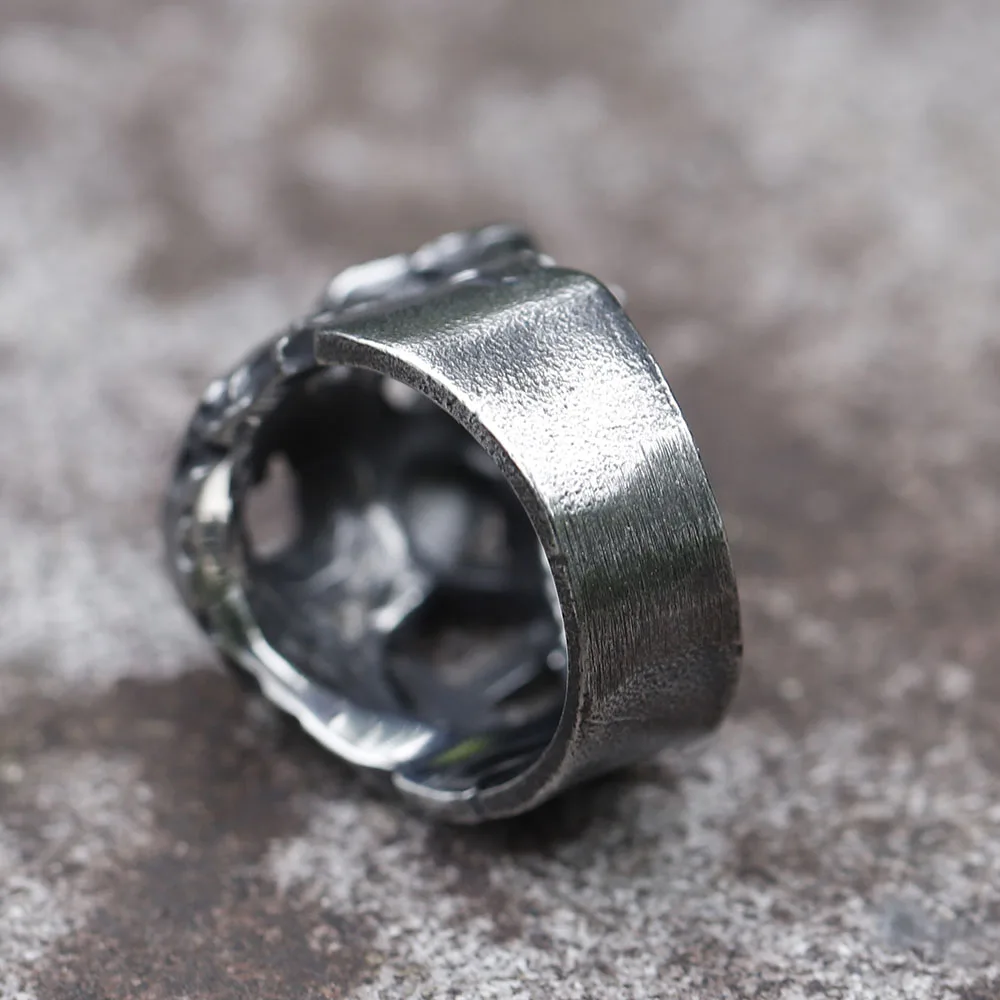 2022 NEW Men's 316L stainless-steel rings retro Anel Masculino Punk RING for teens gothic fashion Jewelry Gift free shipping
