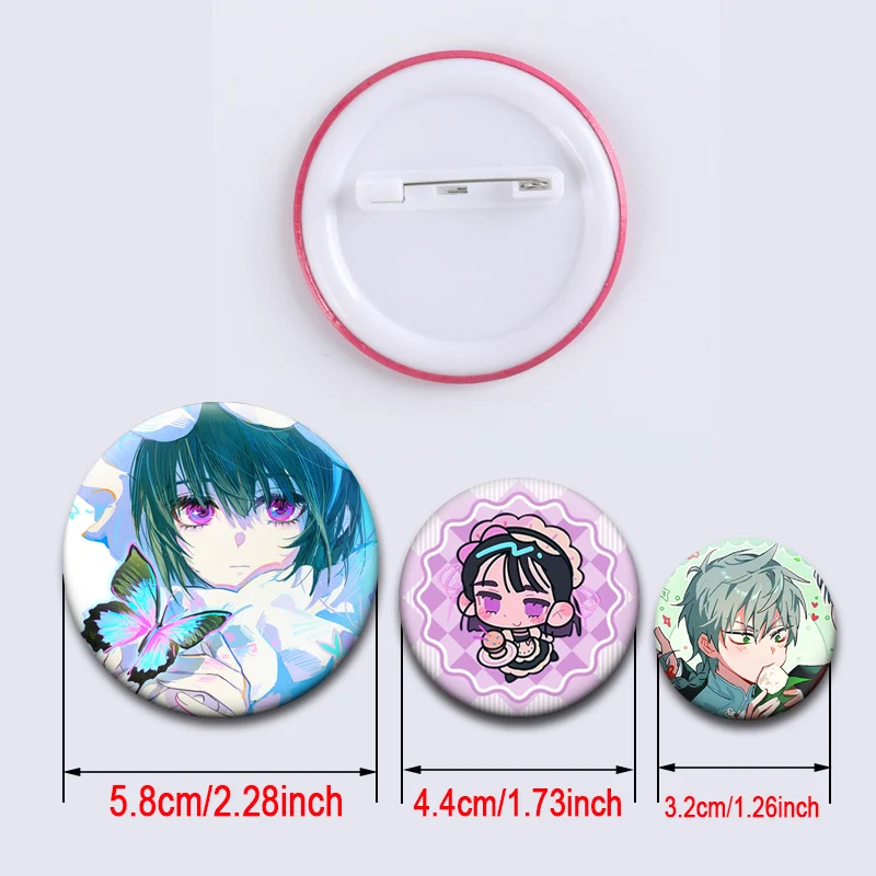 Round Enamel Pins Anime Alien Stage Badge LUKA HYUNA LVAN TILL SUA MIZI Cartoon Brooches Daily Stylish Ornament Accessories