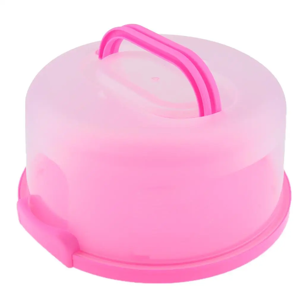 Portable Cake Carrier with Snap Locks Plastic Pastry Cake Box Baking Tool for Kitchen Accessories Use