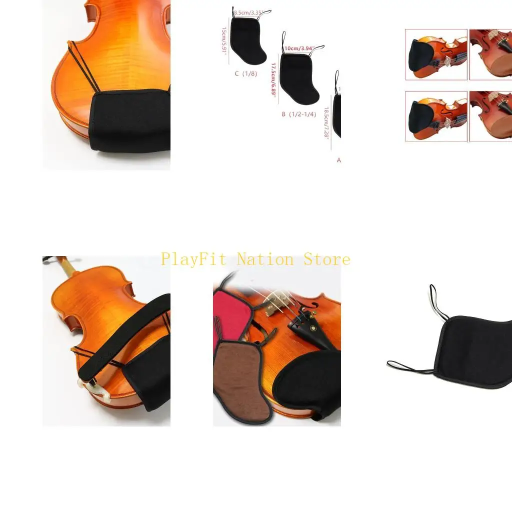 

242F Подставка для подбородка для скрипки Чехол для подставки для скрипки 1 4 1 8 1 32 Подставка для подбородка для скрипки