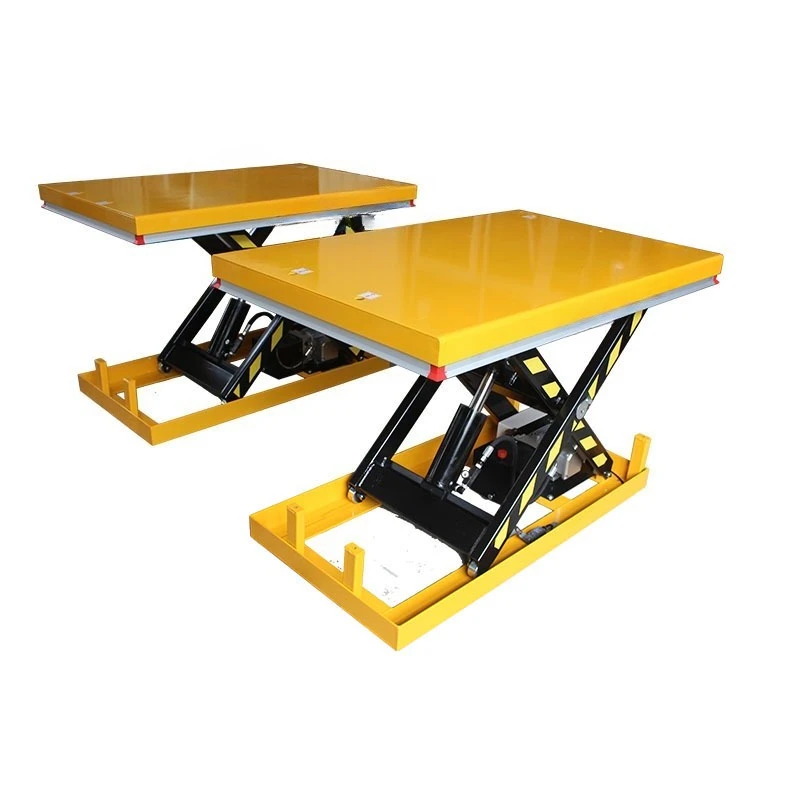 2000 kg load weight cargo workshop using hydraulic scissors lift table air lift jack
