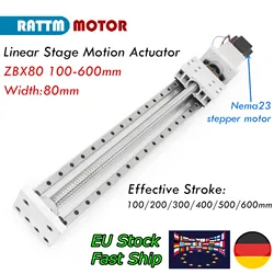 ZBX80 CNC Linear Guide Actuator Stage Rail Motion Slide Table & SFU1605 Ball screw 200mm / 400mm Travel