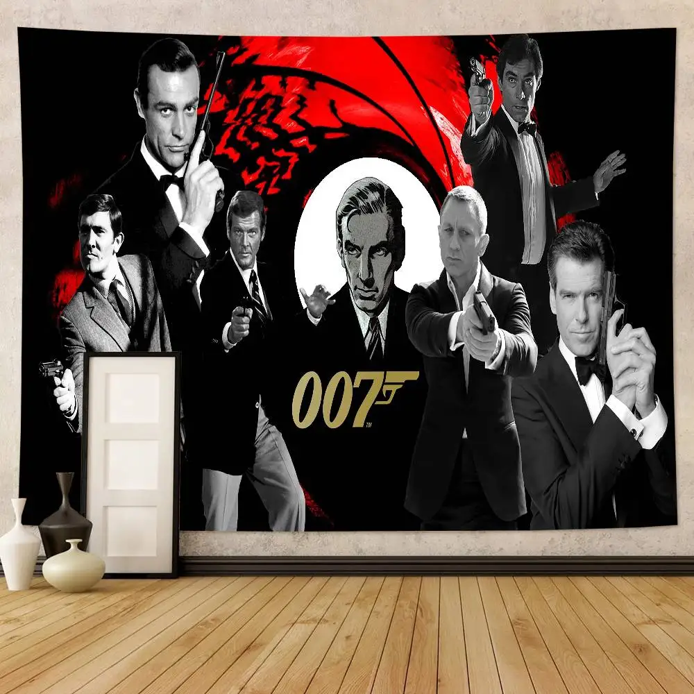 حار موضة فيلم J-James B-Bond 007 نسيج الديكور غرفة نوم عنبر خلفية القماش عطلة المنزل حفلة غرفة المعيشة نادي