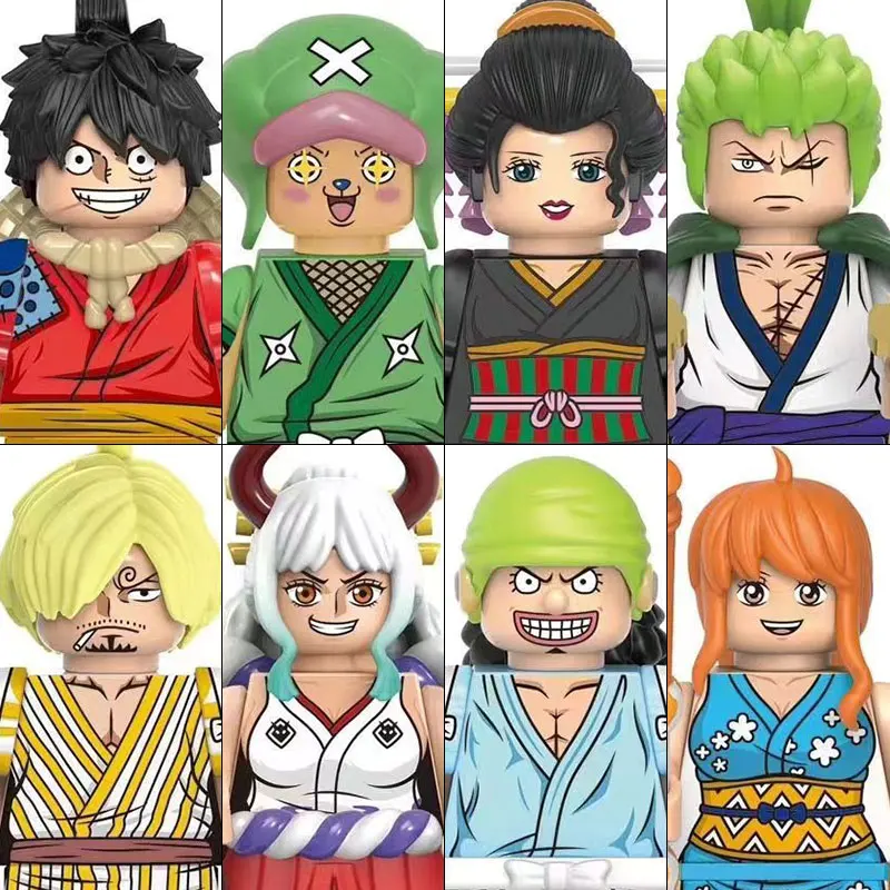 DY605-634 ONE PIECE Luffy  Zoro Nami Chopper Building Blocks Mini Action Figure Accessories Halloween Christmas Gifts for Kid