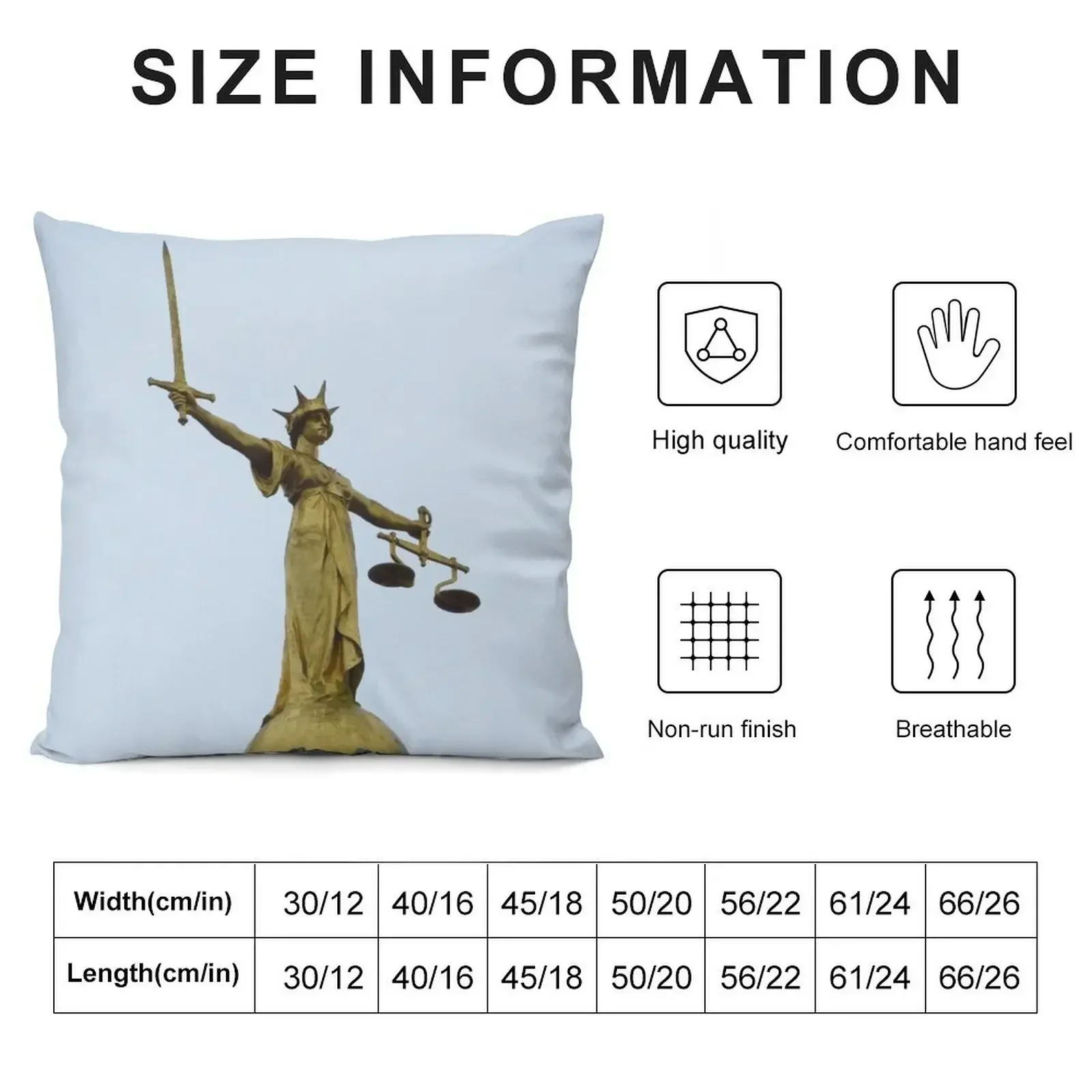 Statue of Justice, Old Bailey, London Throw Pillow Pillowcases For Pillows Cusions Cover Christmas Pillows pillow