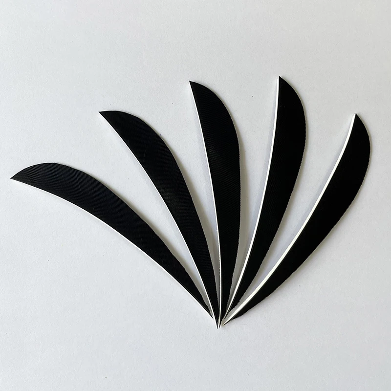 NONE IBOUNFOX 50Pcs 4 "Türkei Feder Befiederung Rechts/Links Flügel Bogenschießen Jagd Pfeil Federn DIY Carbon Woonden Pfeil schaufeln 6