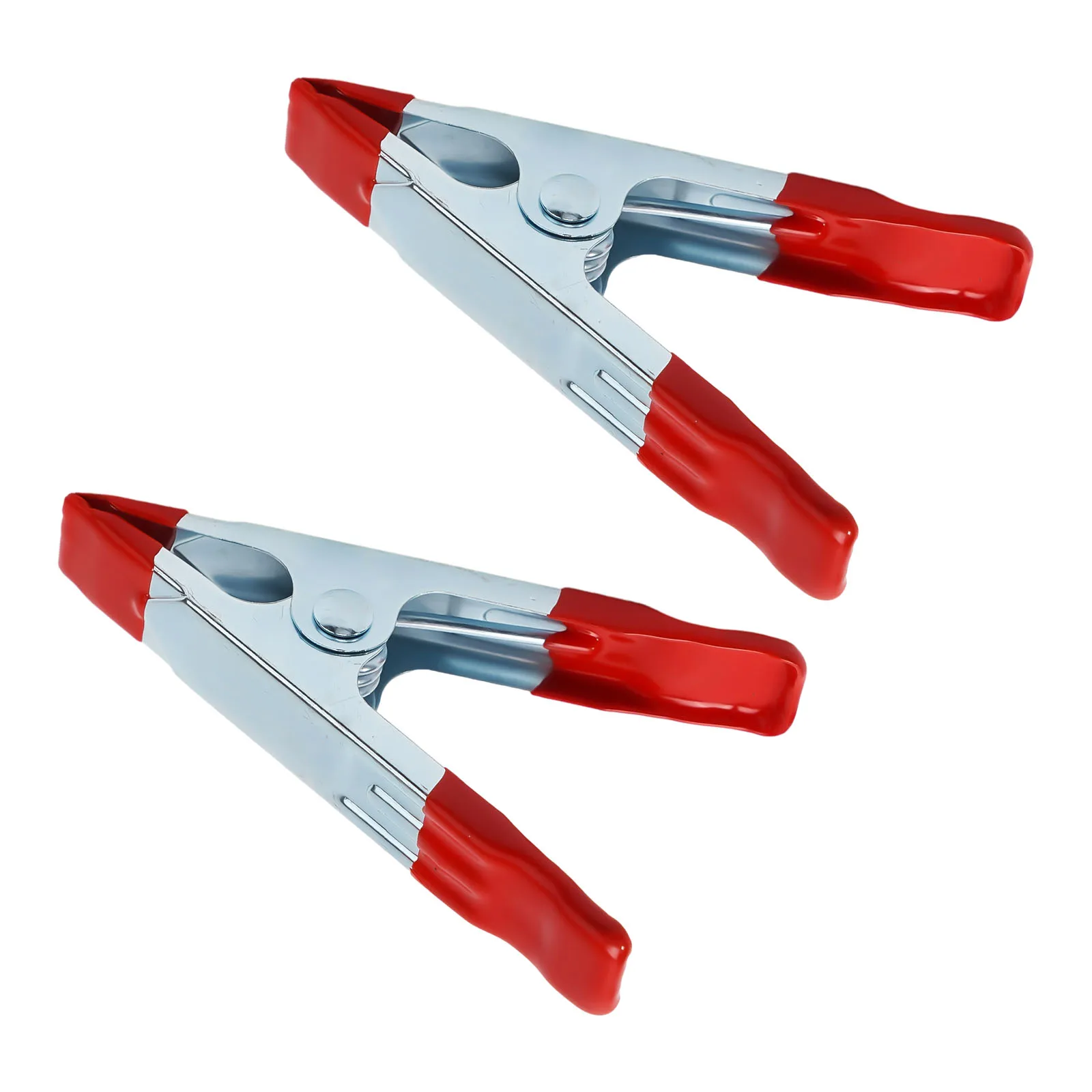 Workshop Equipment A-shaped Clip Spring Clamp Metal 2 4 6 Inch 2pcs Acccessories Red Color A-shaped Hand Tools