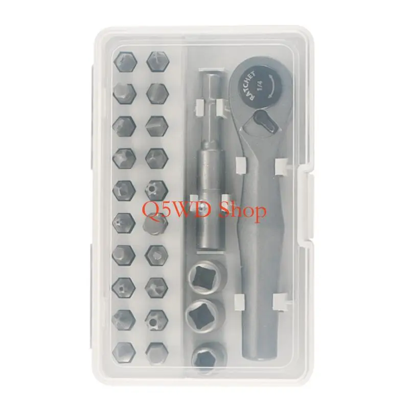 Q5WD 72 Tooth Ratchet Screwdriver Narrow Small Space Maintenance Socket Turning