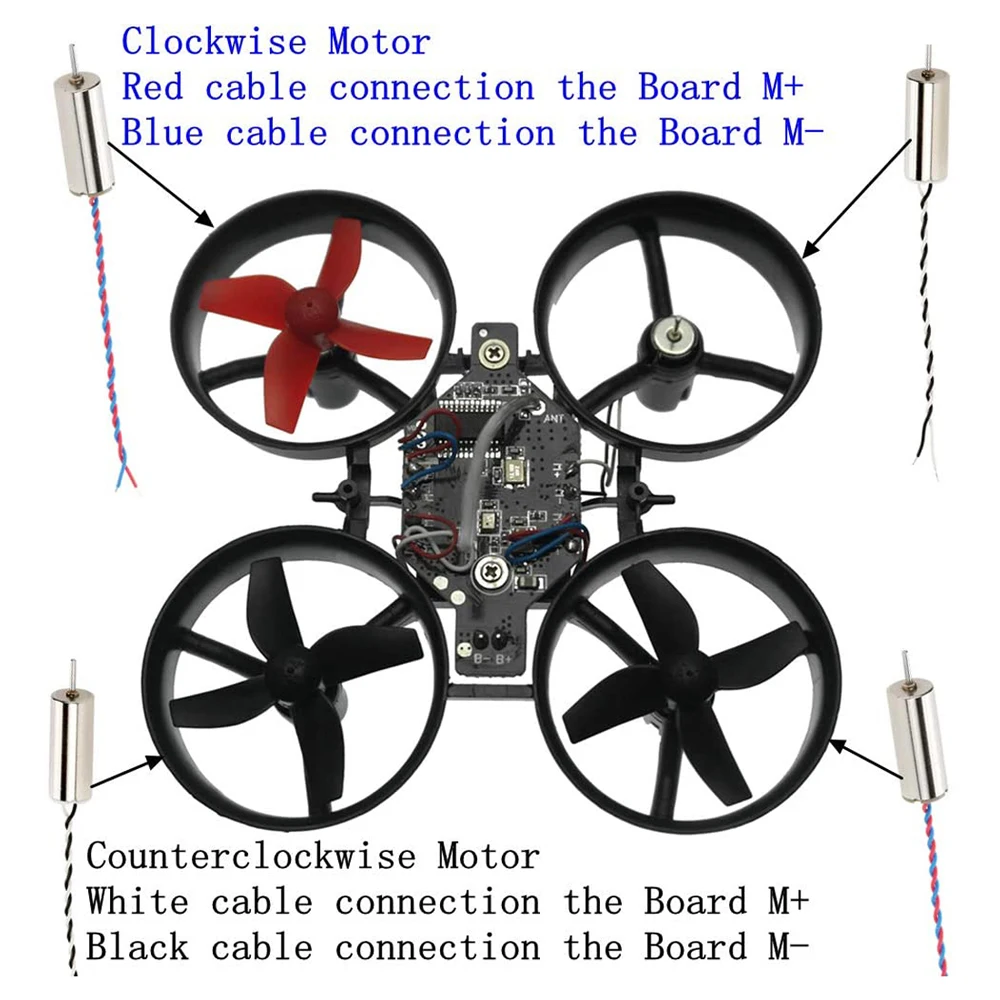 2pairs * Replacement Motors JJRC H36 H36S H36F CW/CCW Motors for HS210 SP350 E61HW H36 F36 T36 NH010 E010 RC Quadcopter Drone