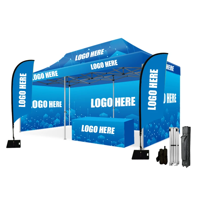 Custom Printed Folding Food Stall Market Event 10x20 10x10 Canopy Tent for Vendor