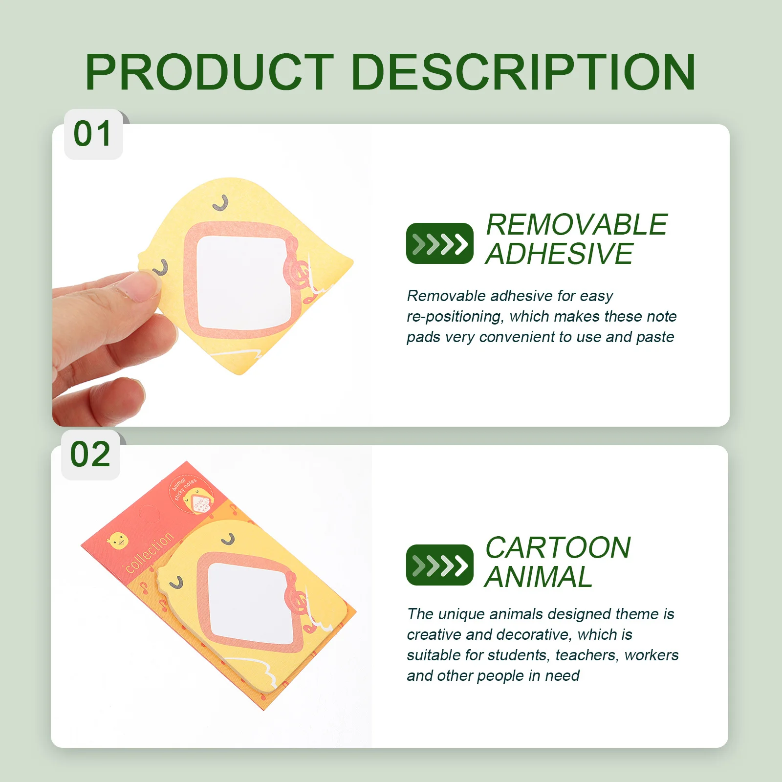 25Pcs Animals Design Memo Stickers Portable Memo Pads Schedule Diary Todo Lists Small Notebooks 3x5 Small Notebooks 3x5