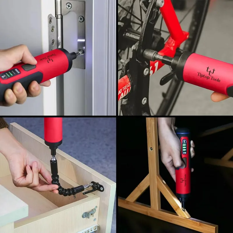 Electric Screwdriver Set 3.6V Li-ion Battery Powered Rechargeable Cordless Driver Drill USB Type C Mini Screw Driver Kit