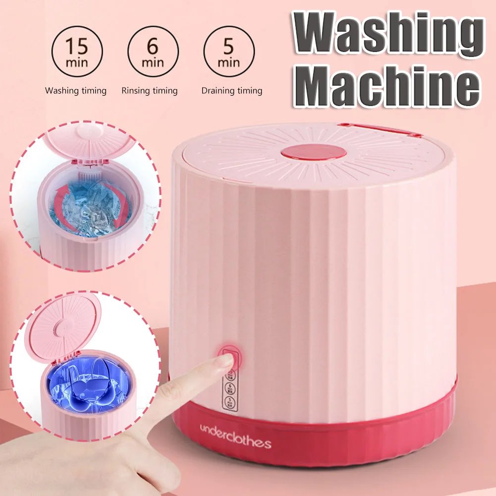 

Portable Washing Machine Rotating Ultrasonic Turbines Washer Clothes Washer Clothes Washing Machine Bucket 3 Gears Adjustable