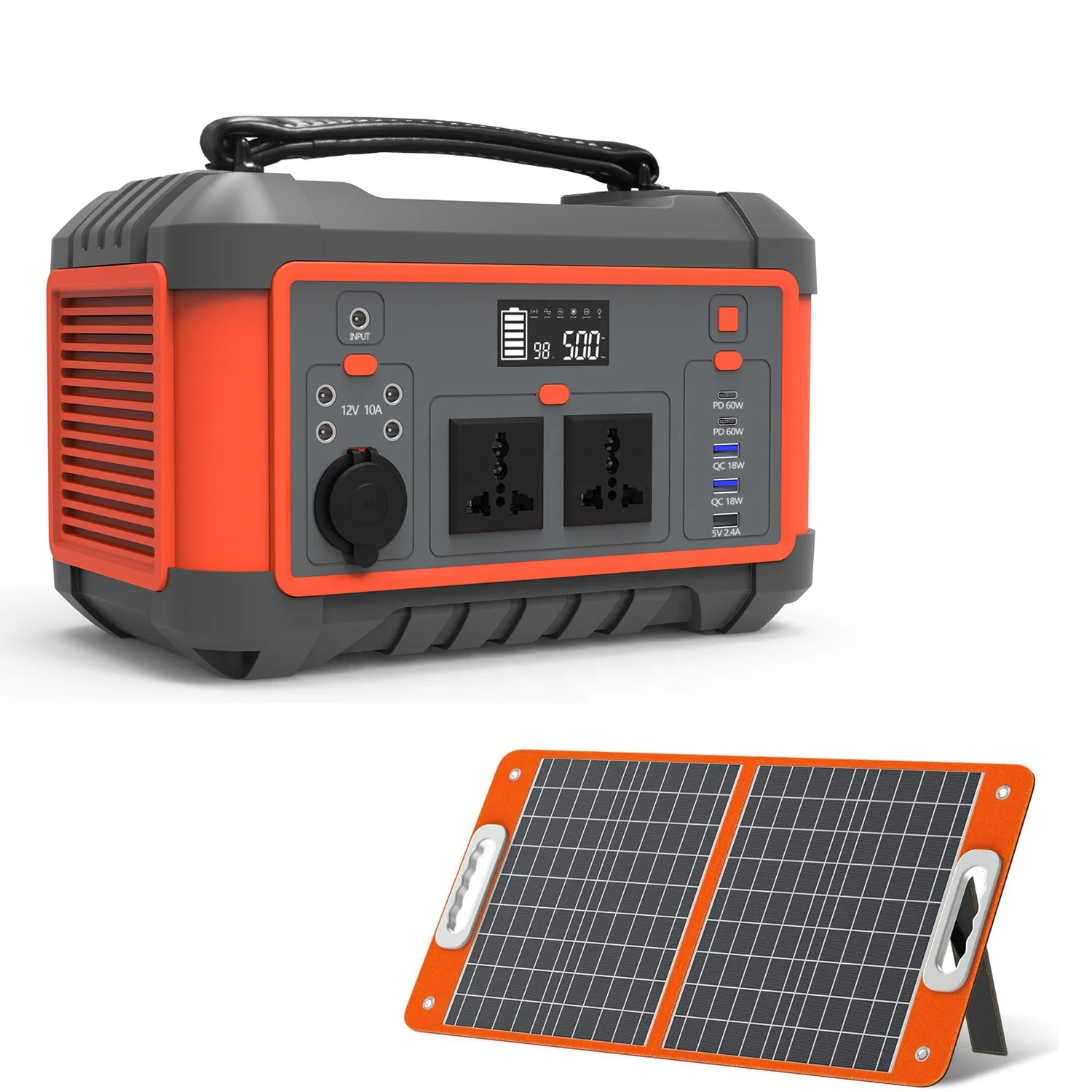 Factory energy portable solar generator 500W home use solar power station 220V solar power generator energy portable