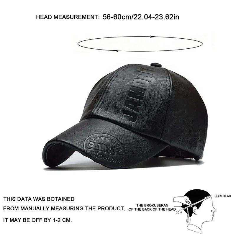 Unisex 1985 Imprinting Leather Baseball Caps Spring and Autumn Outdoor Adjustable Casual Hats Sunscreen Hat Sports Golf Cap