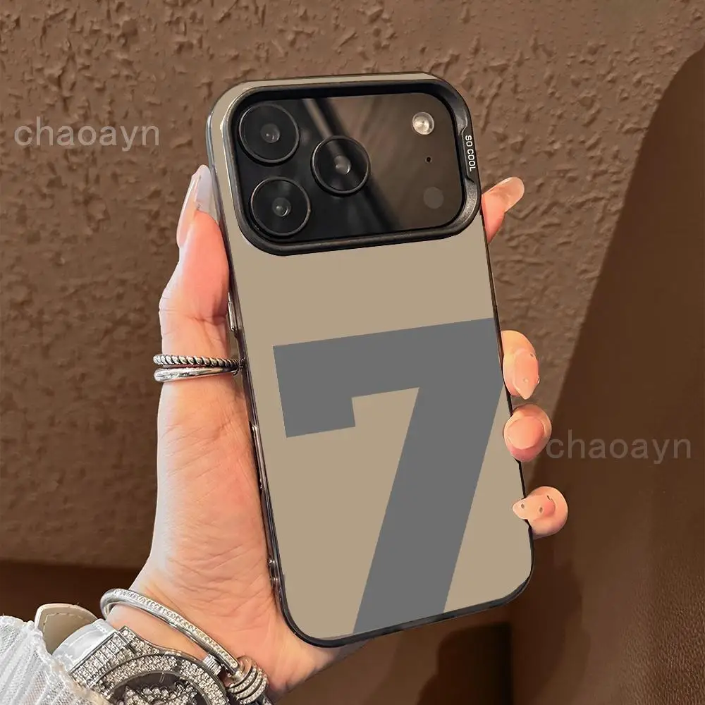 

Чехол для телефона Lucky Number 7, подходящий для iPhone 17, 16, 15, 14, 13, 12, 11 Pro/Max/Plus, противоударная задняя крышка с защитой от падения и ударов