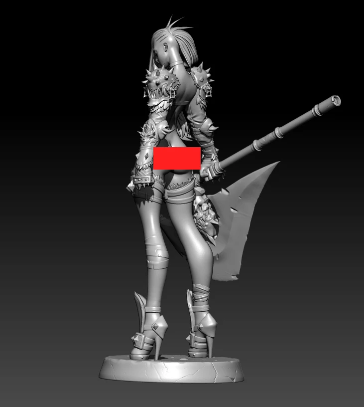 1/24 75mm 1/18 100mm Resin Model Barbarian Female Warrior Figurine Unpainted  No Color RW-853