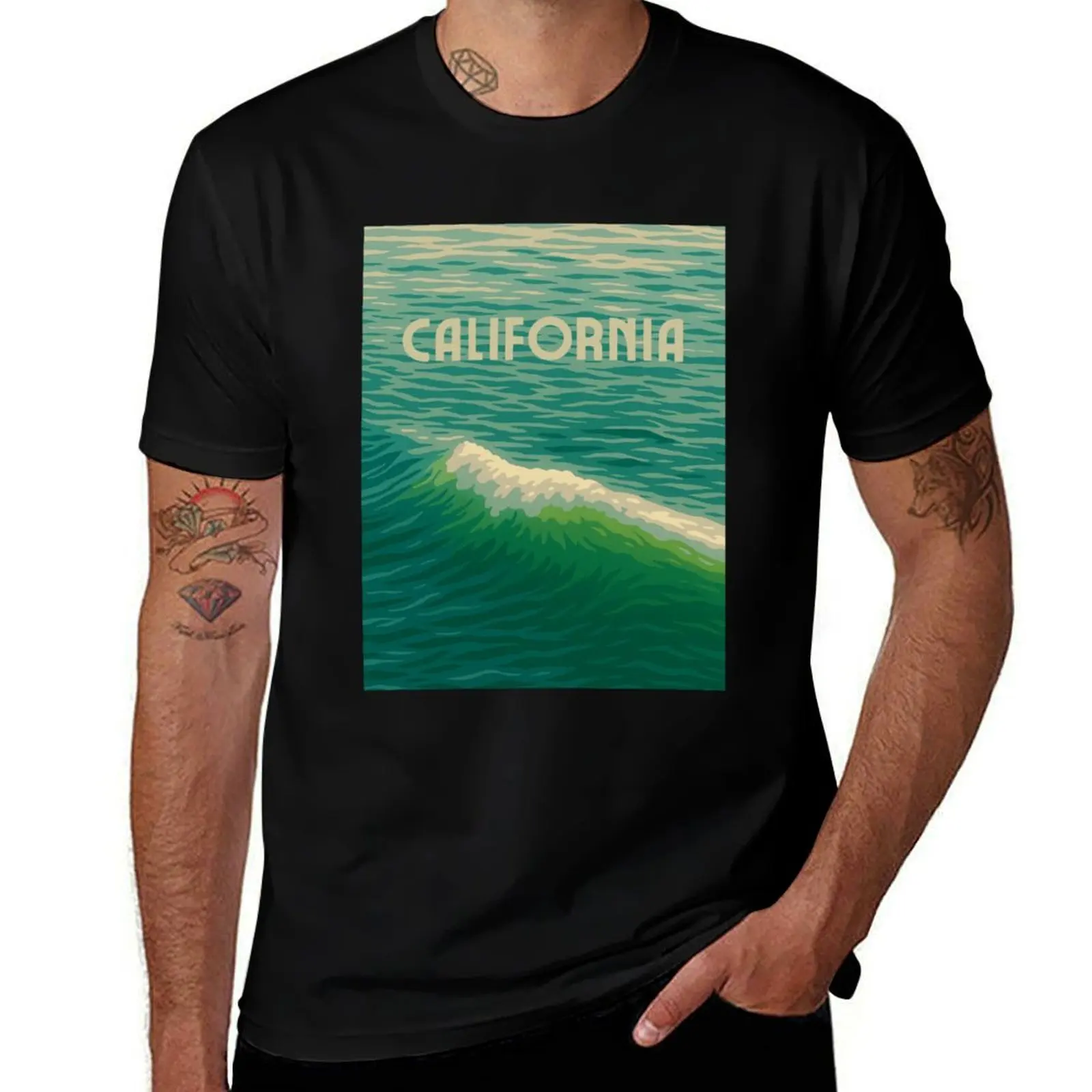 

CALIFORNIA T-Shirt boys animal print Clothing boys whites vintage T-shirt men