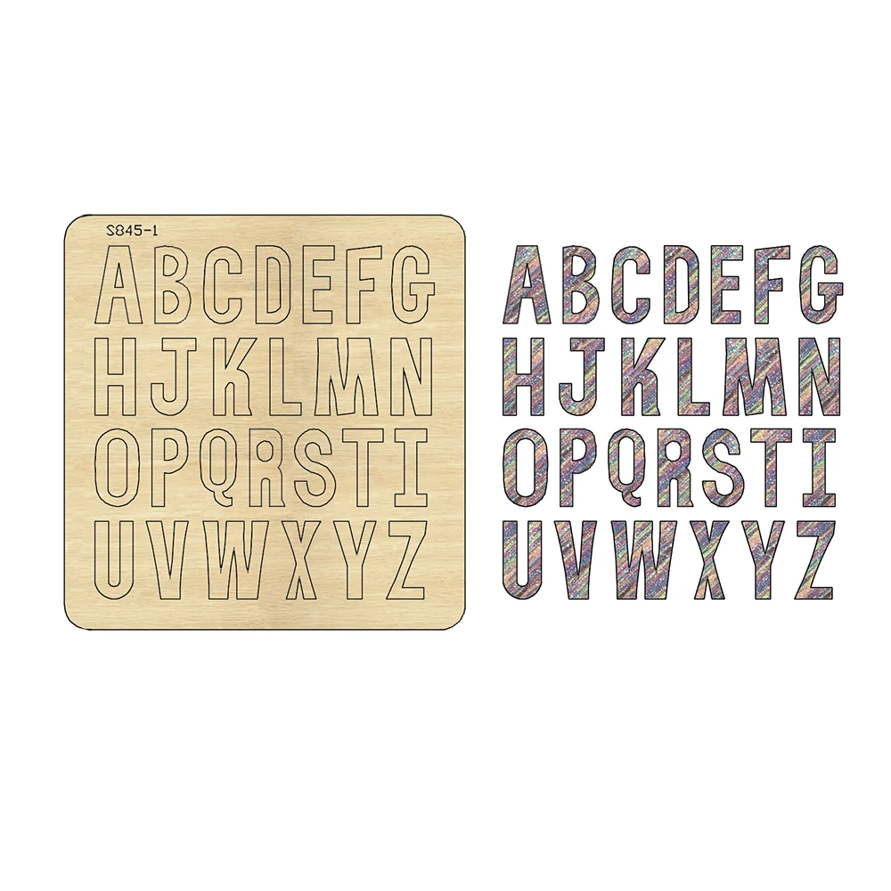 

Новый деревянный нож для высечки с 26 буквами совместим с большинством ручных высекальных резцов