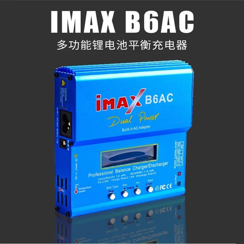 IMAX-batería de litio B6AC, carga equilibrada inteligente, cargador multifuncional, modelo RC, coche, barco, modelo, barco, 80W