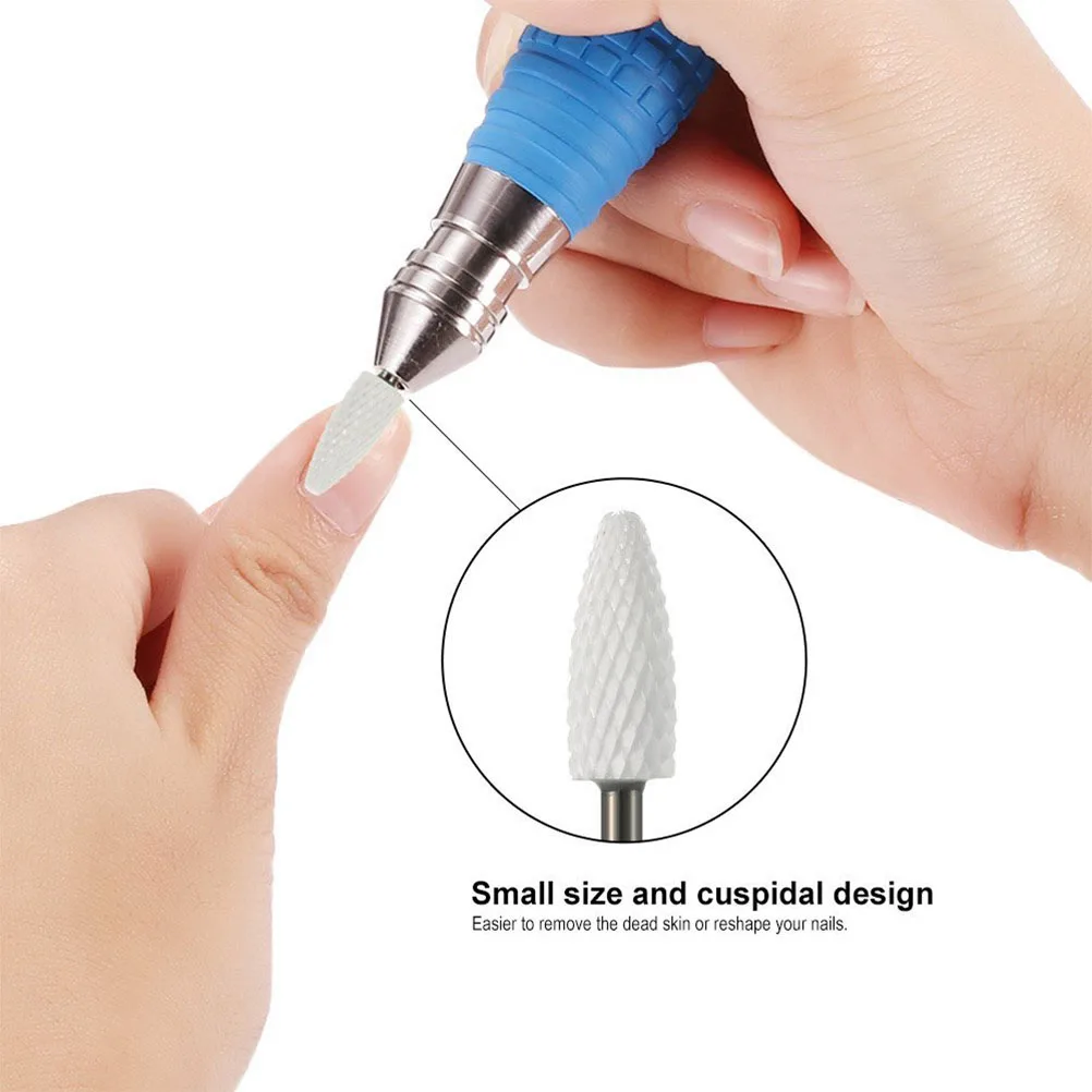 

Rustproof Electric Nail File Bits Carbide Ceramic Fine Grit Replacement Drill Heads for Manicure Machines Nail Art Tools