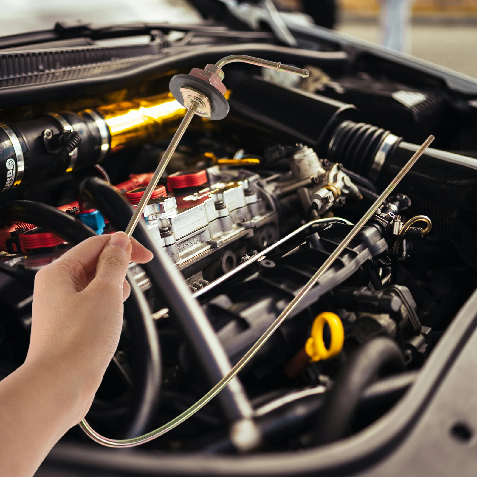 1 مجموعة سخان التوقف الوقود لاقط أنبوب عدة دائم المطاط النحاس مركبة الوقود استخراج أداة المضادة للانزلاق تصميم لاقط أنبوب #5