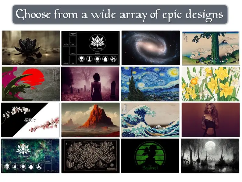 แผ่นรองเล่นการ์ดขนาด 60x35 ซม. ลาย Otter Mage สำหรับการ์ด MTG TCG เหมาะสำหรับการเล่น Commander กันลื่น ซักได้ ขอบเย็บอย่างดี