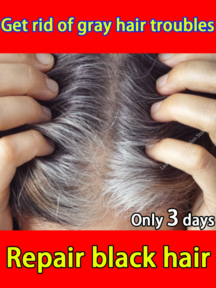 

This plant-extract hair-darkening essence restores hair's natural color and is easy to use, leaving hair healthy and shiny.