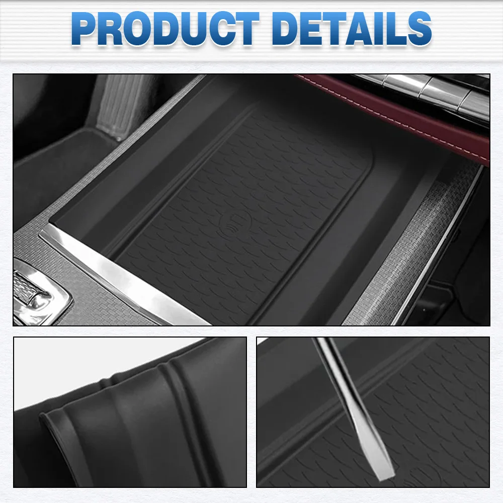 

Car Wireless Charging Pad For Cadillac XT5 2025 Center Console Charger Mat Phone Silicone Non-slip Pads