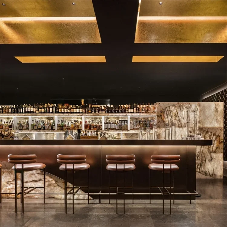 

5 Star Hotel Select Restaurant Bar Furniture Modern Luxury Stainless Table Restaurant Furniture For Sale