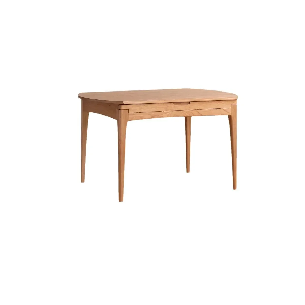Solid wood folding dining table medieval cherry wood dining room retractable dining household
