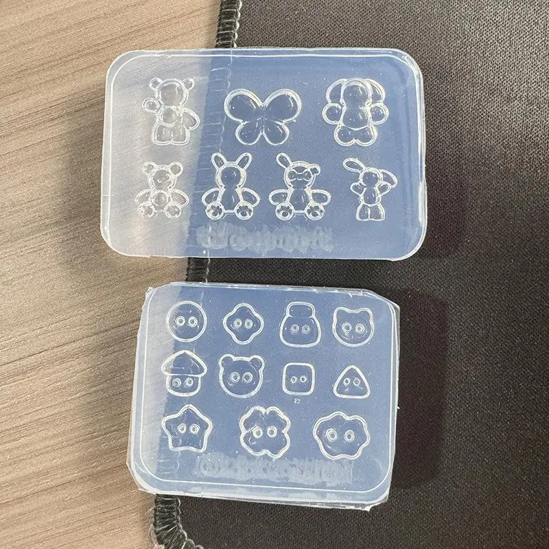 1/2Pcs New-style Nail Art Button Mold For Hand-applied Nail Decorations, Featuring Zoo Animals Such As Bears And Rabbits.